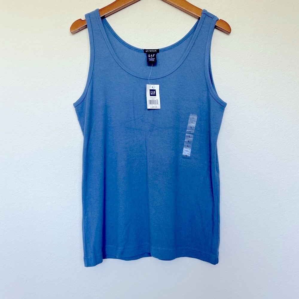 GAP stretch tank top blue cotton shirt